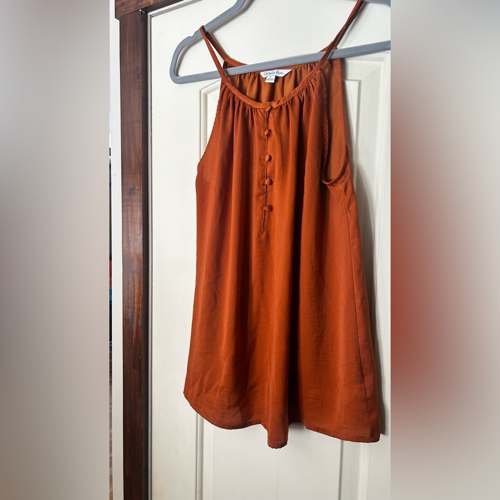 Spaghetti straps Button-Front Camisole size Large